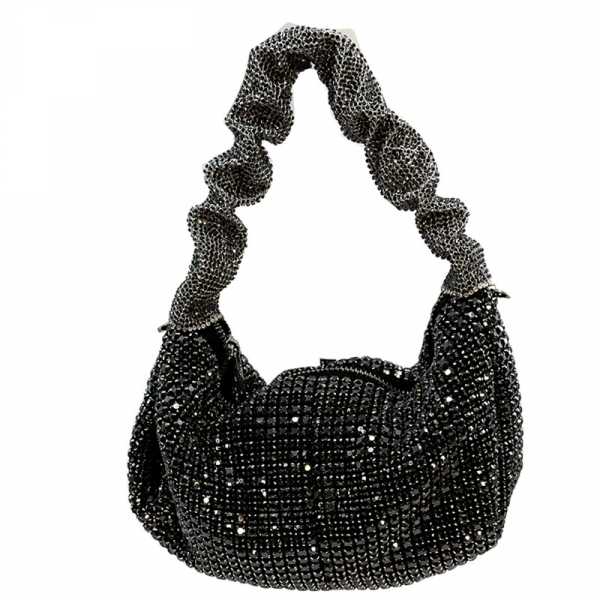 Mini Tote Mila Kristalle schwarz